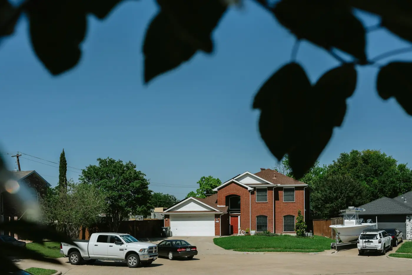 Residential street in the Dallas area